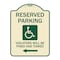 Signmission Reserved Parking Violators Will Fined and Towed Heavy-Gauge Aluminum Sign, 24" x 18", TG-1824-22998 A-DES-TG-1824-22998 - alternate 1